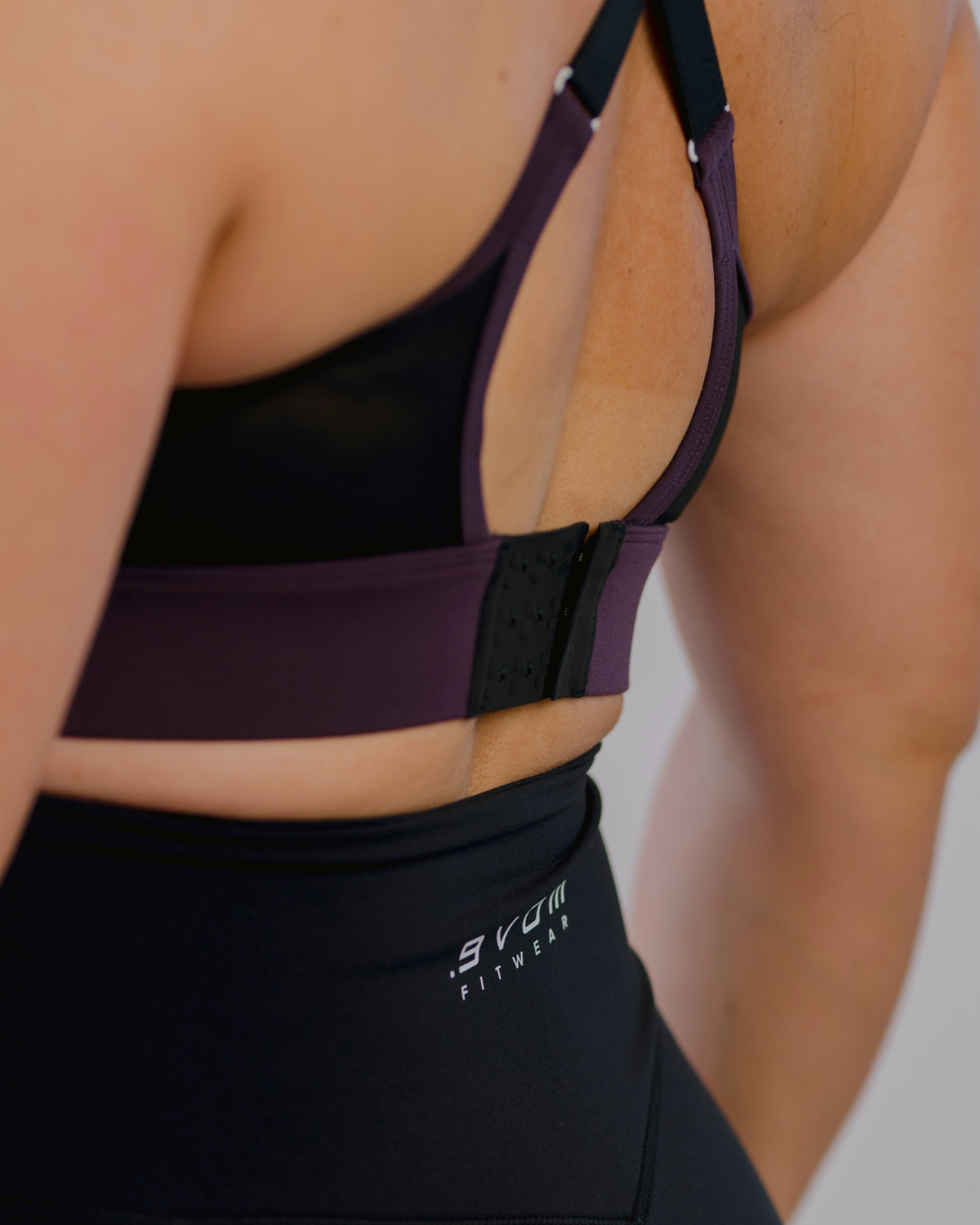 Elevate Mesh Sports Bra Plum | By Evom