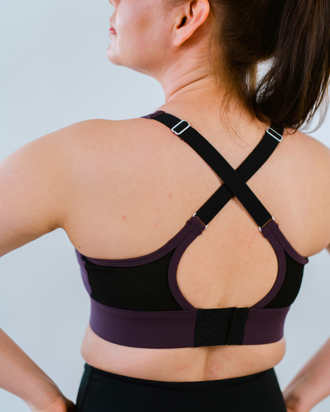 Elevate Mesh Sports Bra Plum | By Evom