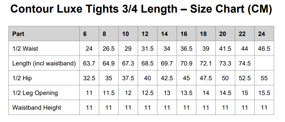 Contour Luxe 3/4 Tights | By Evom