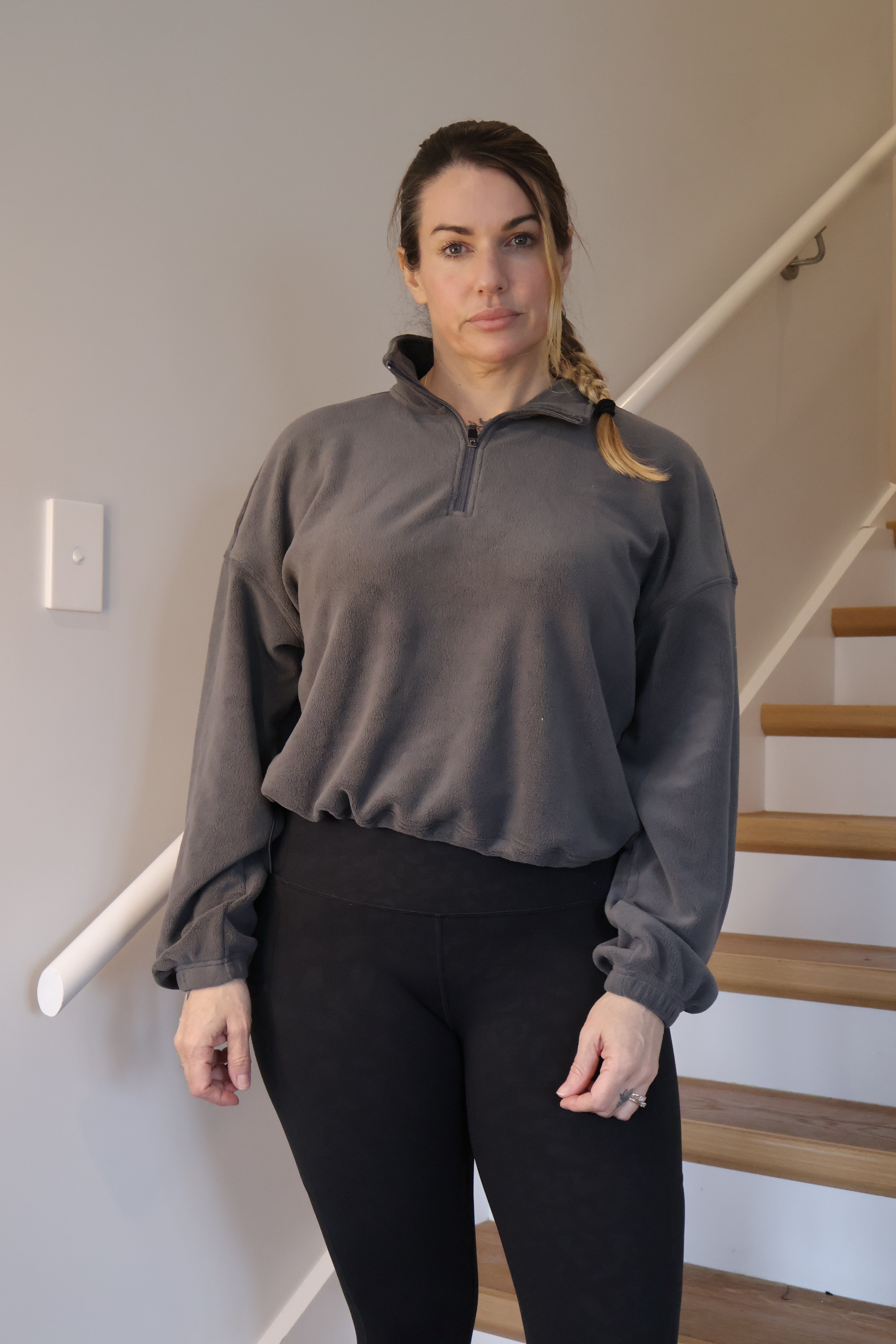 SECONDS - 1/4 Zip Fleece Grey