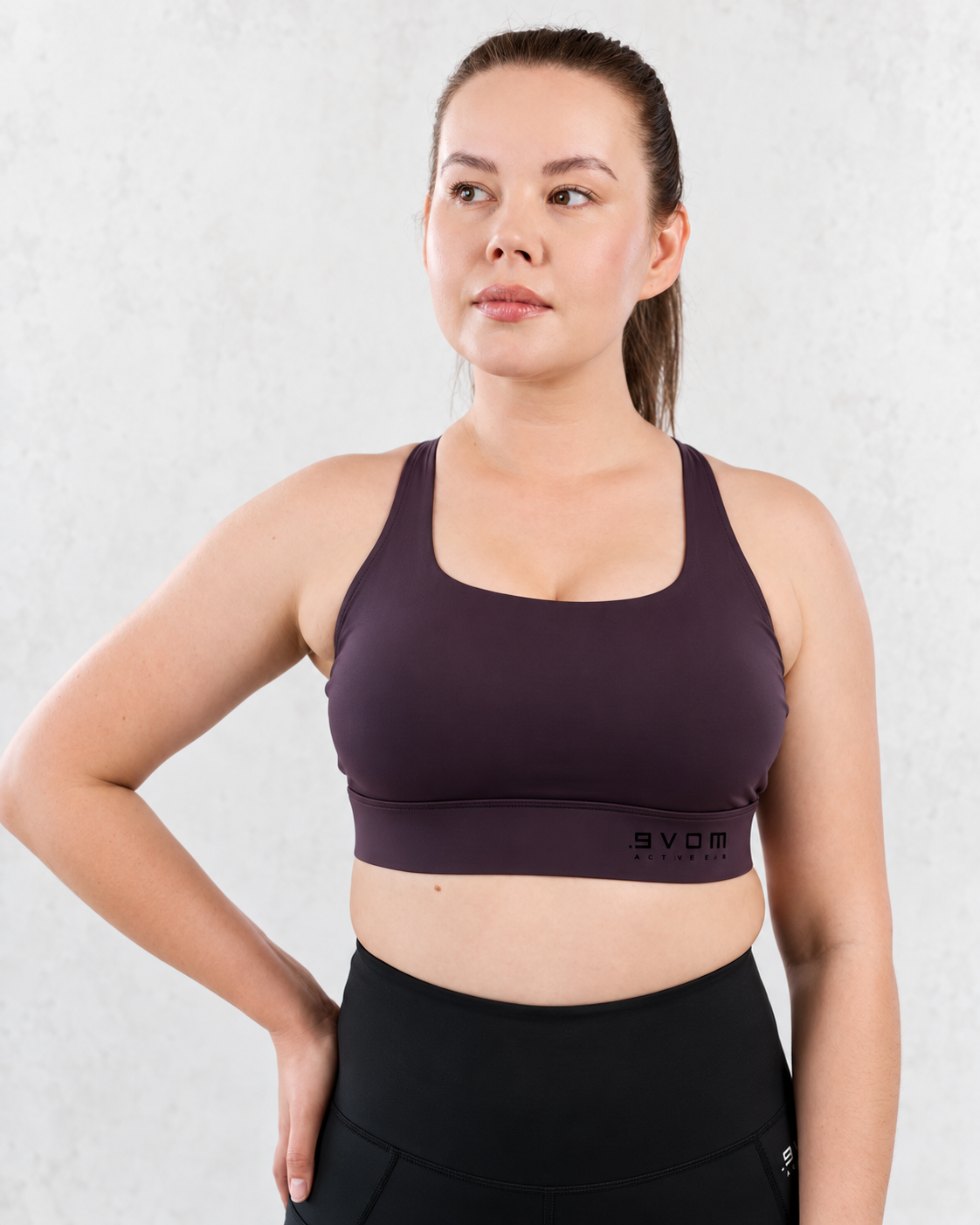 Elevate Mesh Sports Bra Plum | By Evom