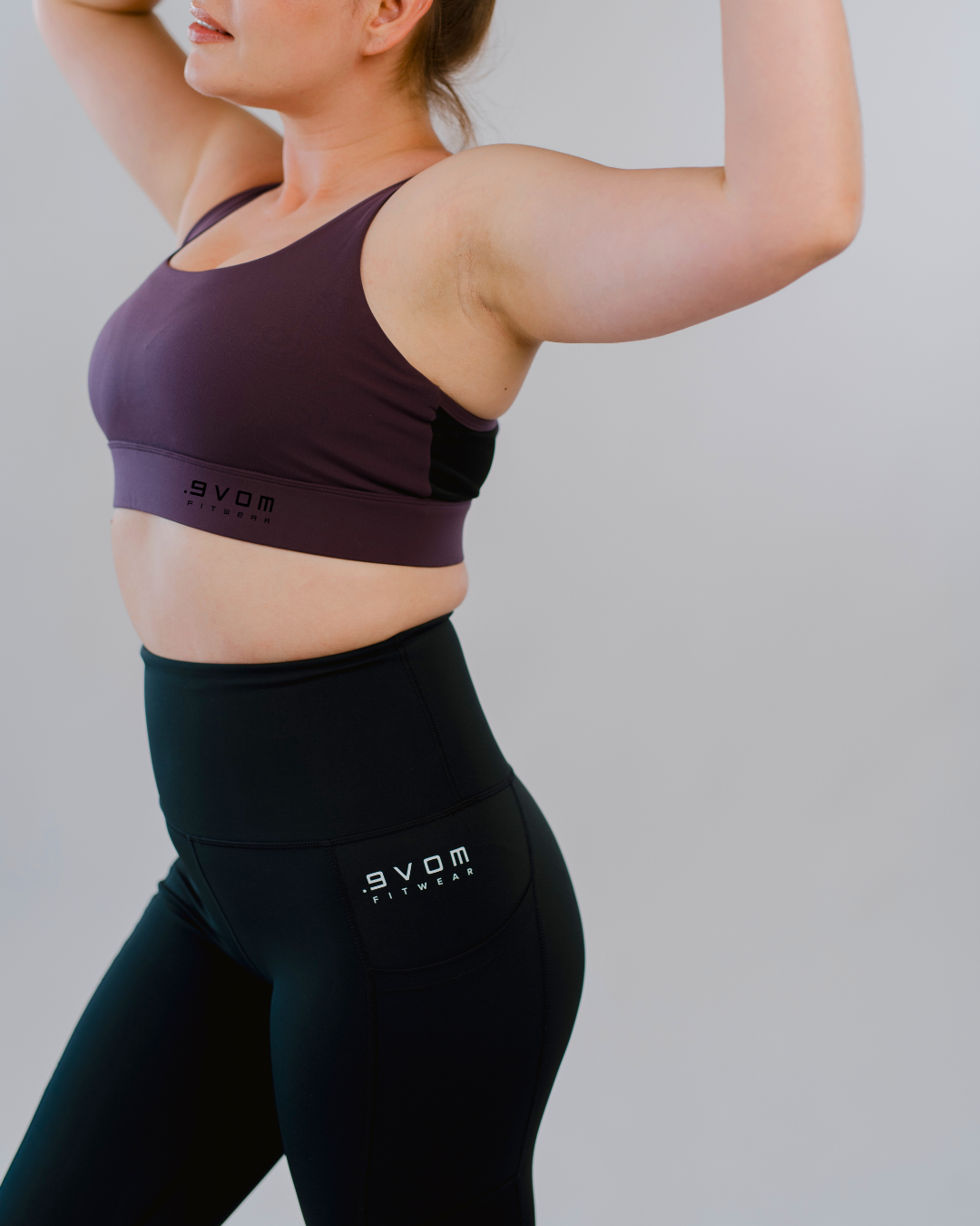 Elevate Mesh Sports Bra Plum | By Evom