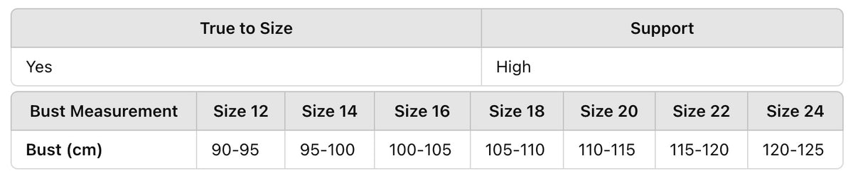 Elevate Mesh Sports Bra Plum | By Evom size chart